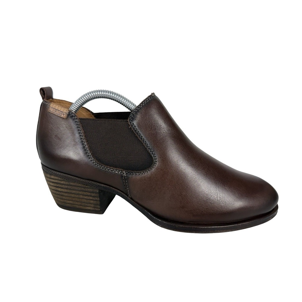 Pikolinos Baqueria Low Cut Cuban Heel Ankle Boots Elastic Band EU 41 US 10 10.5
